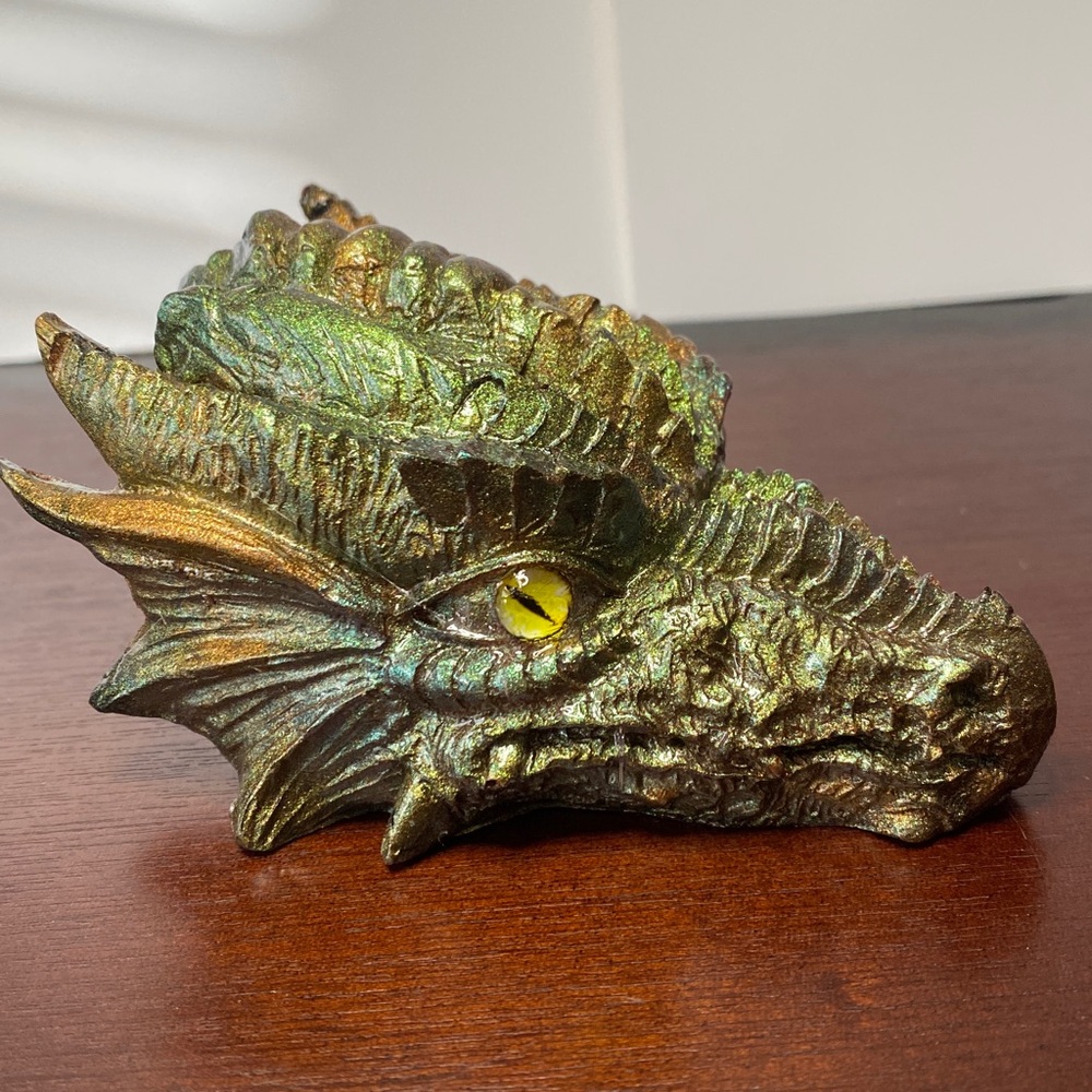 Vibrant Dragon Head  - Handmade with Resin